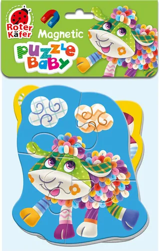 MAGNETISCHES SCHAUMSTOFFPUZZLE SCHAF UND SCHWEIN FÜR DIE JÜNGSTEN ROTER KÄFER