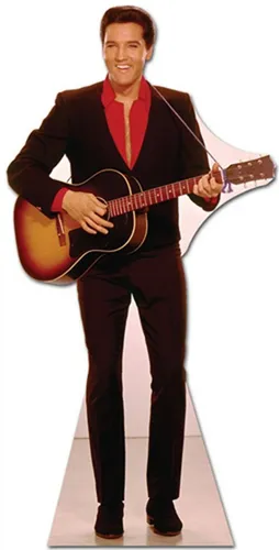 Dekofigur Presley, Elvis Pappaufsteller Guitar - Dekofiguren – Lebensgroßer Elvis Pappaufsteller mit Gitarre, ideal für Fans und als Highlight bei Partys oder Events.