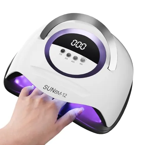 Timpou 300W UV LED Nagellampe, Professioneller Nageltrockner, Gel Nagellack, UV Nagellampe mit 72 Perlen, 4 Timer-Einstellungen, Automatischer Sensor, LCD-Display
