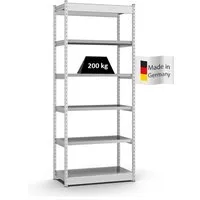 PROREGAL Fachbodenregal Stecksystem 250x102,5x40 cm – Flexibles Grundregal mit 6 Ebenen - Robustes Fachbodenregal mit Stecksystem für vielseitige Lagerlösungen. Ideal für Werkstätten und Büros, bietet hohe Flexibilität durch individuell einstellbare Ebenen und einfachen Aufbau.