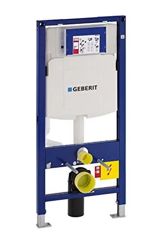Geberit Vorwandelement Duofix, 111300005, für Wand-WC, mit 2-Mengen-Spültechnik, Spül-Stopp-Funktion, Schwitzwasser-isolierter, Stahlkonstruktion, 65178 3