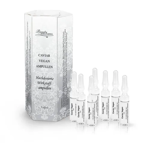 Beauty Nature Cosmetics Augenserum Hochdosierte Caviar Vegan Wirkstoffampullen, Anti-Aging, parfümfrei, tierversuchsfrei, vegan, Wirkstoffkosmetik
