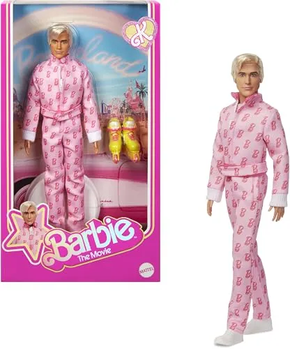 Barbie Ken-Puppe im Trainingsanzug: Der Film - Anzieh- & Modepuppen, hochwertige Sammler-Ken-Puppe im ikonischen Trainingsanzug aus dem BARBIE-Film, ideal für Fans und Sammler