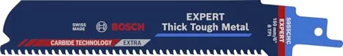 Bosch Professional 1x Expert ‘Thick Tough Metal’ S 955 CHC Säbelsägeblatt (für Zäher Stahl, Gusseisen, Länge 150 mm, Zubehör Säbelsäge)