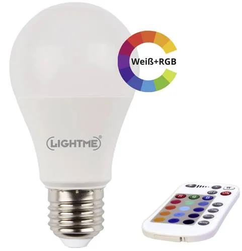 LightMe LM85193 LED EEK F (A - G) E27 Glühlampenform 6W = 48W RGBW (Ø x L) 60mm x 114mm colorchanging, dimmbar, inkl