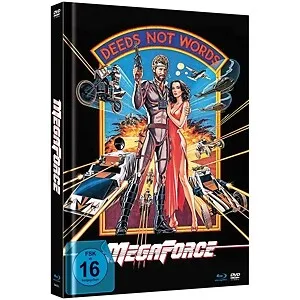 MEGAFORCE-COVER A [BLU-RAY & DVD] - LIMITIERTES MEDIABOOK - Film- und Fernsehtitel in hochwertigem Mediabook, inklusive 2 Blu-rays für ein unvergleichliches Filmerlebnis.