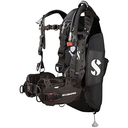 SCUBAPRO HYDROS PRO BCD mit BPI, Herren, Schwarz, Größe L - Trinkblasen mit patentiertem Monpren-Gelgeschirr für maximale Langlebigkeit und UV-Resistenz. Modular anpassbar für individuellen Komfort und einfachere Reparaturen.