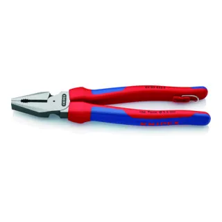 Knipex 02 02 225 T Werkstatt Kraft-Kombizange 225mm - Zangen mit 35 % Kraftersparnis, optimierte Übersetzung für leichteres Arbeiten und lange Schneiden für dickere Kabel. Ideal für Profis und Hobby-Handwerker.