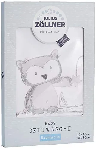Julius Zöllner Babybettwäsche 100% Baumwolle in weiß von Julius Zöllner