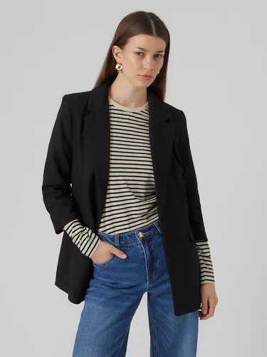 Vero Moda Longblazer VMFRIDA LS REGULAR BLAZER NOOS - Eleganter, Offener Schnitt - Entdecke den Vero Moda Longblazer VMFRIDA für vielseitige Styles. Po-bedeckend, ohne Verschluss und mit 3/4-Ärmeln, ideal für lässige und elegante Looks. Leichter, elastischer Webstoff sorgt für Komfort im Alltag.
