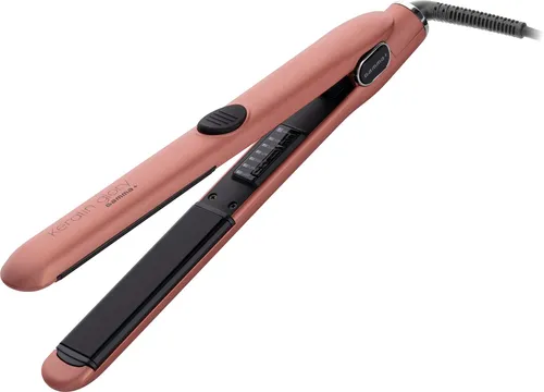 GAMMAPIU' Glory Platte Gold Rose, professioneller Haarglätter für Keratin-Behandlungen, glänzendes Haar, 6 Heizstufen, automatische Abschaltung (Golden Rose)