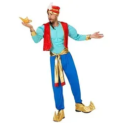 W WIDMANN MILANO Party Fashion - Kostüm magischer Genie, inklusive Muskelhemd und Turban, ideal für Fasching und Karneval