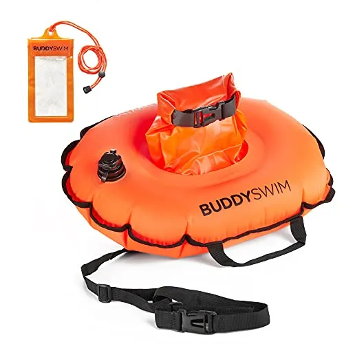 BUDDYSWIM Geschlechtlos 250845 Boje - Orange, Einheitsgröße - Pull Buoys für Schwimmen, bietet maximale Sicherheit mit 10 Litern Fassungsvermögen und einem idealen Auftrieb für lange Strecken im offenen Wasser.