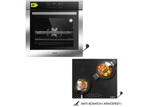 KB Elements Induktions Herd-Set mit Backofen 60cm - Erleben Sie modernes Kochen mit dem KB Elements Herd-Set. Das kratzfeste Induktionskochfeld bietet Flexibilität und eine Warmhaltefunktion, während der Backofen mit 15 Programmen für vielseitige Zubereitung sorgt.
