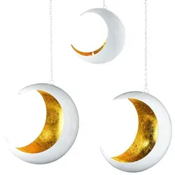 Marrakesch Teelichthalter 2er Set Dunkar Weiß - Teelichthalter Set aus Handarbeit mit skandinavischem Flair, ideal für romantische Abende und als kreative Geschenkidee. Die goldene Innenseite reflektiert warmes Licht für eine gemütliche Atmosphäre.