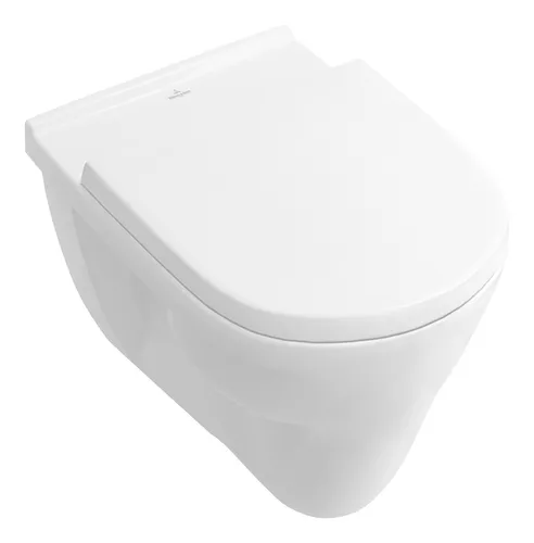 Villeroy & Boch O.novo Flachspül-WC - Wandhängend in Weiß Alpin - Sanitäranlagen & Zubehör mit CeramicPlus Beschichtung für einfache Reinigung und hygienische Sauberkeit.