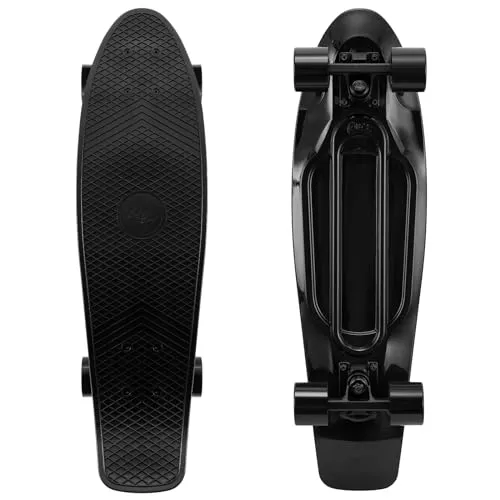 KMX Klassisches Mini Cruiser Skateboard, Klassisch Schwarz 27 Zoll