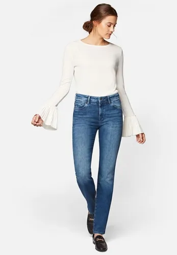 Mavi Damen Kendra Straight Jeans, Blau (Indigo Blue Sateen STR 28925), 27W / 32L - Stylische Jeans mit hoher Leibhöhe und geradem Bein, ideal für einen eleganten Look im Alltag. Perfekte Passform für jeden Anlass.