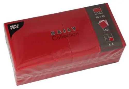 Papierservietten Rot von PAPSTAR