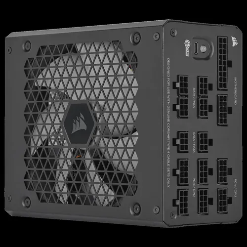 Corsair HX1000i - Vollmodulares ATX-Netzteil, extrem geräuscharm mit 80 Plus Effizienz und iCUE Software-Kompatibilität für individuelle Leistungseinstellungen