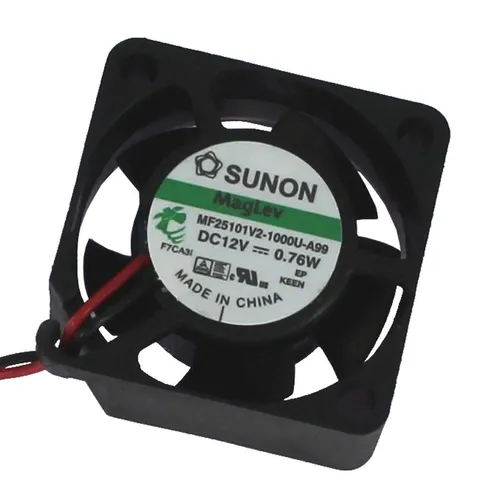 Produktbild Lüfter 12V DC 0,36W 25x25x10mm 5,1m³/h 9600U/Min 5,1m³/h Sunon MF25101V21000UA99