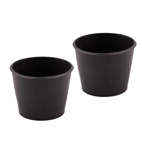 MIVOS Gipsbecher 2er Set - 2x500ml - Anrührschale aus Kunststoff - Anrührbecher - Flexible Ausführung - Zum Anrühren von Gips, Spachtelmasse - Gipsschale - schwarz - MADE IN EU