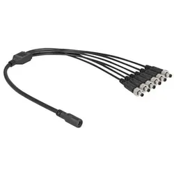 Delock Netz-Splitter 5,5 x 2,1 mm (W) - Praktischer Kabelsplitter für die Verbindung mehrerer Geräte, ideal für vielseitige Anwendungen. Robuste Bauweise in Schwarz, ermöglicht eine einfache Handhabung.
