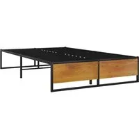 Bettgestell Schwarz Metall 120x200 cm von vidaXL