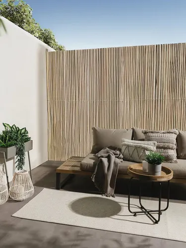 benuta Basic In- & Outdoor Teppich Iowa - Creme 80x150 cm - Teppich für Innen & Außen, wetterfest und UV-beständig - ideal für Balkon, Terrasse und Wohnzimmer, robust und pflegeleicht für langanhaltenden Komfort.