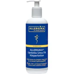 Allergika Lipolotio Urea 5% 500 ML - Ganzkörperpflege mit 5% Urea für intensive Feuchtigkeit, stärkt die Hautbarriere und mindert Juckreiz. Ideal bei trockener Haut, dermatologisch getestet und ohne Paraffin.