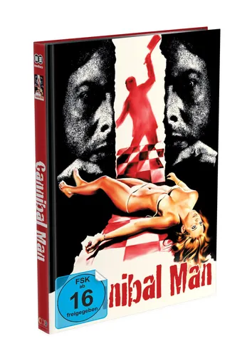 Cannibal Man Mediabook Cover B - Limited 250 UNCUT (4K Ultra HD + Blu-ray + DVD) - Horror Mediabook Edition, limitiert auf 250 Stück, bietet ein unvergessliches Seherlebnis in atemberaubendem 4K Ultra HD.