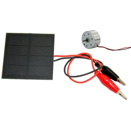 SOL-EXPERT group Modellbausatz Solarzellen mit Krokoklemmen 2 V - 200 mA, mit Solarmotor RF300L