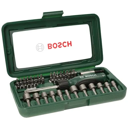 Bosch Accessories Promoline 2607019504 Bit-Set 46-teilig - Bit-Set für vielseitige Schraubarbeiten, 46-teilig mit Schlitz und Kreuzschlitz, ideal für Heimwerker und Profis.