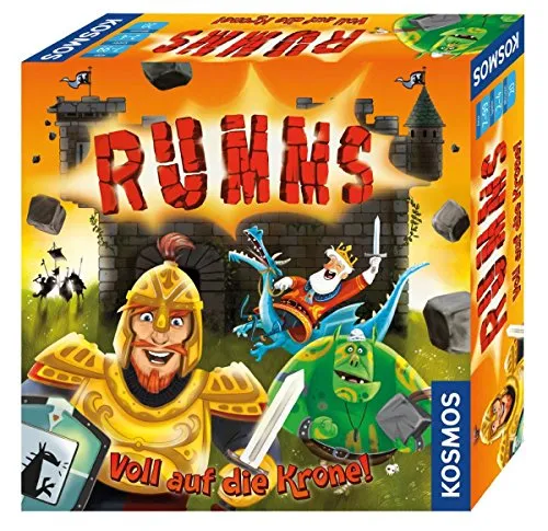 Kosmos 697631 - Rumms, Voll auf die Krone - Gesellschaftsspiel für 2-4 Spieler, mit 50 Spezial-Würfeln für schnelles Gameplay, ideal für spannende Spielabende ab 7 Jahren.
