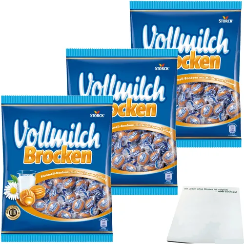 Storck Vollmilch Brocken Karamell-Bonbons mit Milchcreme-Füllung 3er usy Block