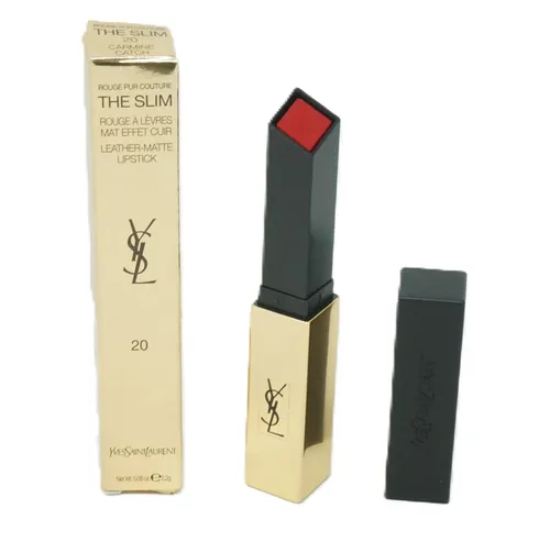 Yves Saint Laurent Rouge pur Couture The Slim Leather Matte Lippenstift 2,2g Car - Lippenstift in mattem Finish, bietet langanhaltende Farbe und Pflege für ein elegantes Lippen-Makeup.