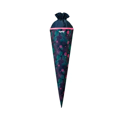 ergobag Schultüte KorallBär - Schultüte aus strapazierfähigem Polyester, 22 cm breit und 74 cm hoch, perfekt für den ersten Schultag und mit liebevollem Ranken-Design.