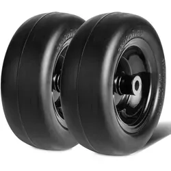 VEVOR Rasenmäherreifen mit Felge, 278 x 100-127 mm - Sonstiges Rasenmäherzubehör, pannensichere Polyurethanreifen mit einer Tragfähigkeit von bis zu 350 lbs für zuverlässige Leistung und minimalen Rasenbeschädigungen.