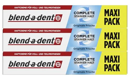 3x Blend-a-dent Super-Haftcreme extra stark Original 70g Vorteilspackung