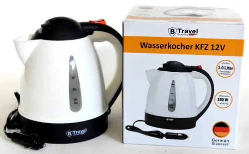 Elektrischer Wasserkocher 12V 150W in weiß von B-Travel