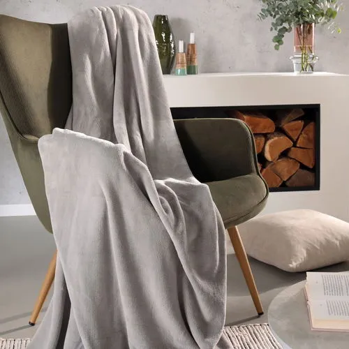 Biederlack Kuscheldecke 'Soft & Cover' 150 x 200 cm Silber - Bettdecken - Weiche Kuscheldecke aus 100% Polyester, ideal für alle Jahreszeiten und sorgt für ultimativen Komfort in jedem Raum.