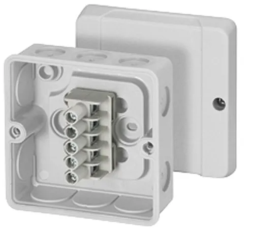 Hensel DE9325 Kabelabzweigkasten IP55 - Leitungs- & Kabelverbinder mit 10 elastischen Einführungen für geschützte Installation, hochwertige und stabile Ausführung mit VDE Prüfzeichen.
