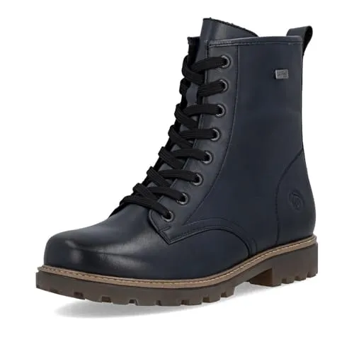 Remonte Damen Schnürstiefel in Schwarz, Größe 36 - Wanderschuhe mit flachem Absatz, aus hochwertigem Leder gefertigt, ideal für gemütliche Wanderungen und den Alltag.