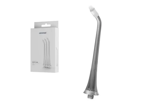Zahnheld Aufsteckbürsten Zahndusche Ersatzdüsen Deep Care - für Zahnheld Munddusche Aquadent, 3 Stück, Weiß, mit extra Borsten, im 3er, 6er oder 9er Set, Zahnpflege Set, Water Flosser, effektive Reinigung Zahnzwischenräume, für Munddusche