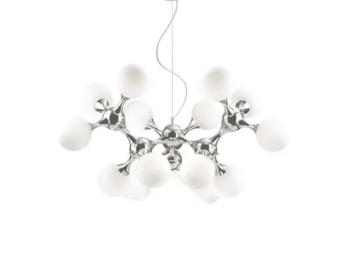 Evergreen Lights Pendelleuchte Nodi SP15 - Stilvolle Pendelleuchte für beeindruckende Lichtakzente, ideal für hohe Räume mit 15 E14-Fassungen und modernem weißen Finish.