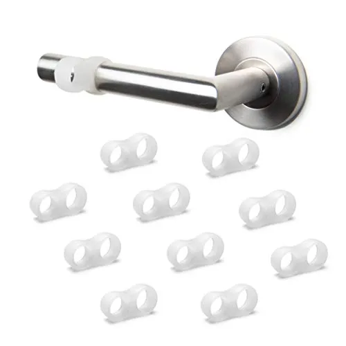 Sossai® Türklinkenpuffer TKP 'Double' | 10 Stück | Farbe: Transparent | Anschlagpuffer, Türstopper, Wandschutz | 1 elastischer Türpuffer 2er Ring