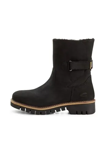 camel active Damen Winterboot Schwarz mit robuster Sohle