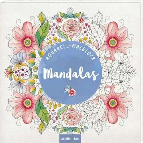 Aquarell-Malblock – Mandalas: Wunderbare Ausmalmotive und Mandalas, für Aquarell-Farben geeignet