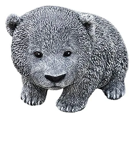 Steinfigur Bär Bärchen, Frost- und wetterfest bis -30°C, massiver Steinguss