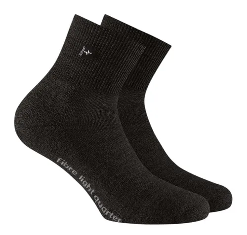 Rohner Fibre Light Quarter Socken (Größe 44 , schwarz) von Rohner